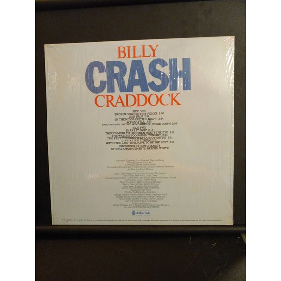 Billy Craddock - Crash-Vinyl LP Records Album Vintage 1976 Like New - Picture 2 of 5